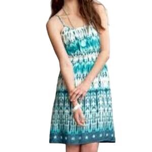 Banana Republic Womens Indigo Blue Combo Ombre Slik Lined Tank Dress Size S